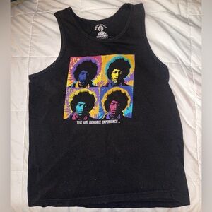 Black Jimi Hendrix Graphic Tank Top Size Medium